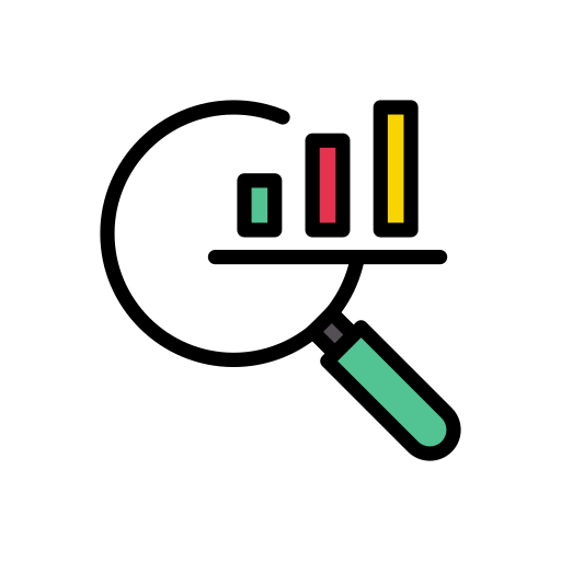 graph Vector Stall Lineal Color icon