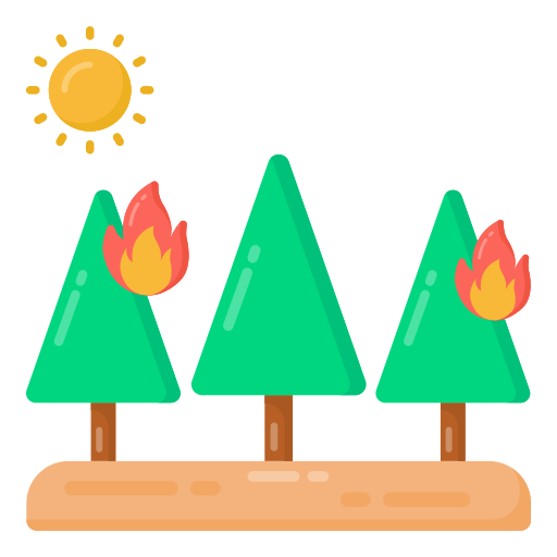 incendio forestal Generic Flat icono