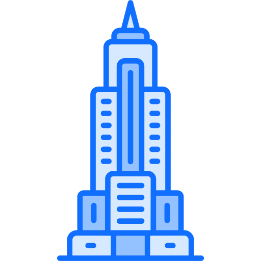 edificio empire state Generic Blue icono