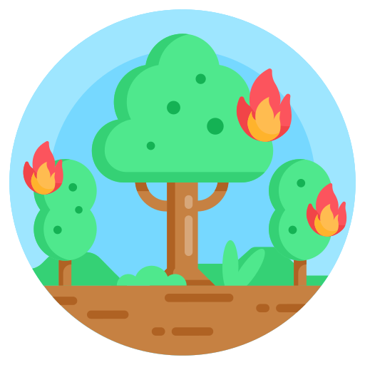 incendio forestale Generic Circular icona