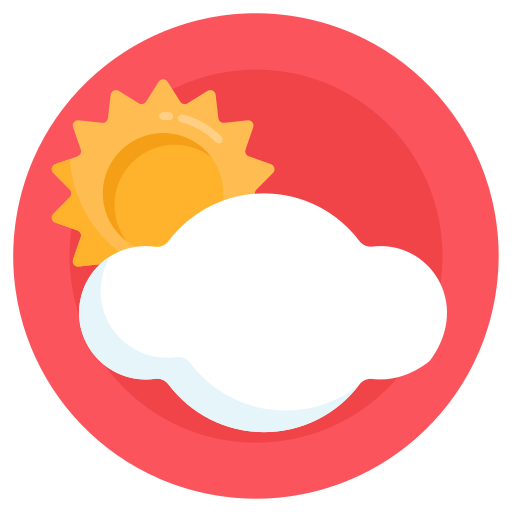 parzialmente nuvoloso Generic Circular icona