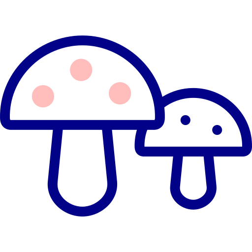 Mushrooms Detailed Mixed Lineal color icon