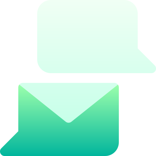 Open message Basic Gradient Gradient icon