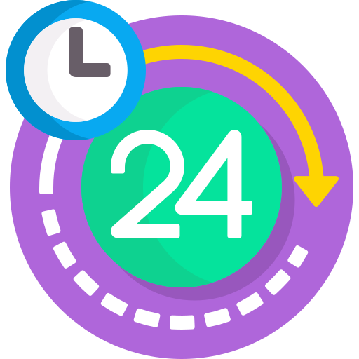 24 hours Detailed Flat Circular Flat icon