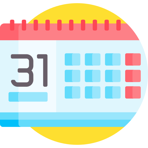 bureau kalender Detailed Flat Circular Flat icoon