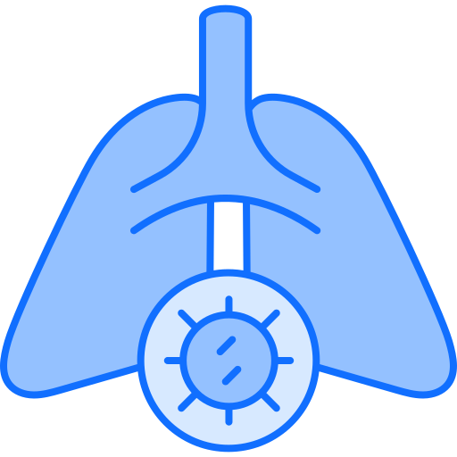 Lungs Monochrome Blue icon
