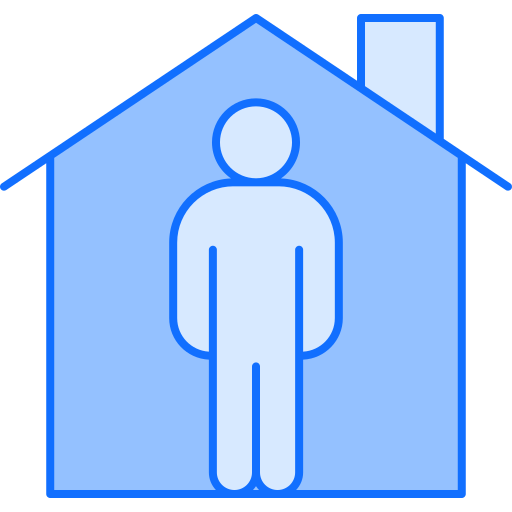 Stay home Monochrome Blue icon