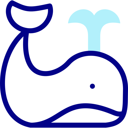Whale Detailed Mixed Lineal color icon