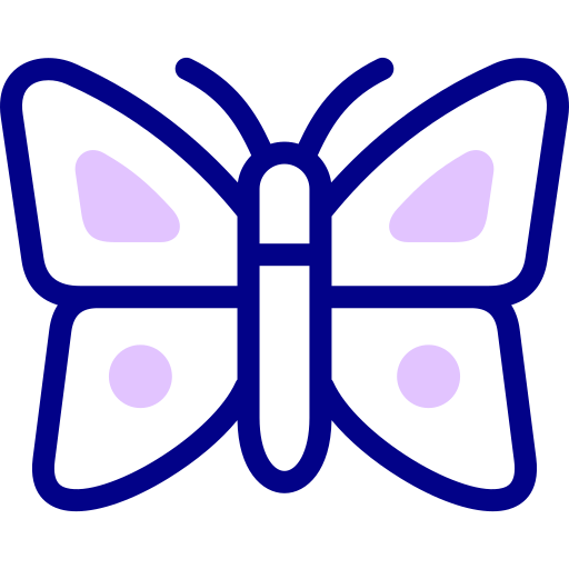 Butterfly Detailed Mixed Lineal color icon