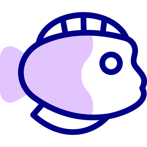 pescado Detailed Mixed Lineal color icono