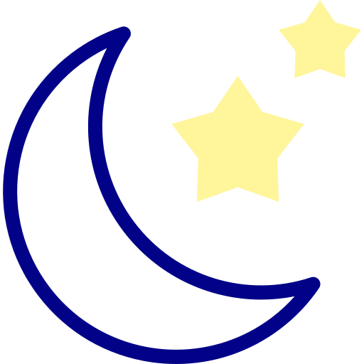 밤 Detailed Mixed Lineal color icon