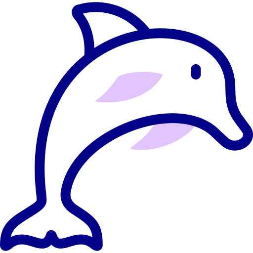 Dolphin Detailed Mixed Lineal color icon