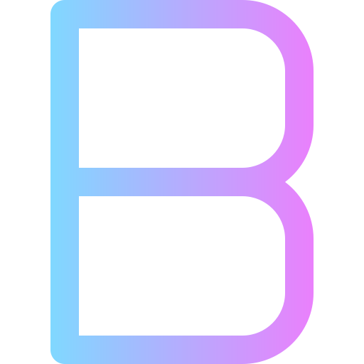 la lettre b Super Basic Rounded Gradient Icône