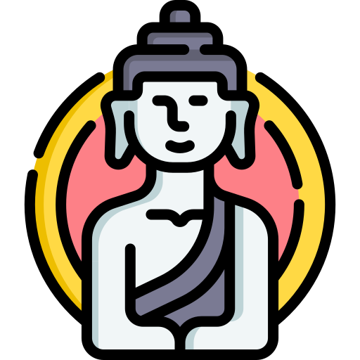 Buddha statue Special Lineal color icon