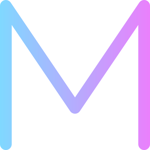 Letter m Super Basic Rounded Gradient icon