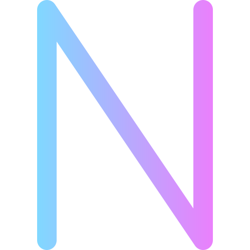 Letter n Super Basic Rounded Gradient icon