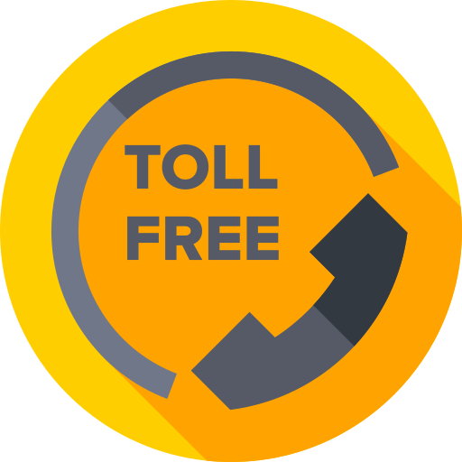 Toll free Flat Circular Flat icon