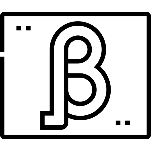 beta Detailed Straight Lineal icona