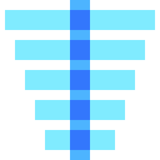 piramide grafiek Basic Sheer Flat icoon