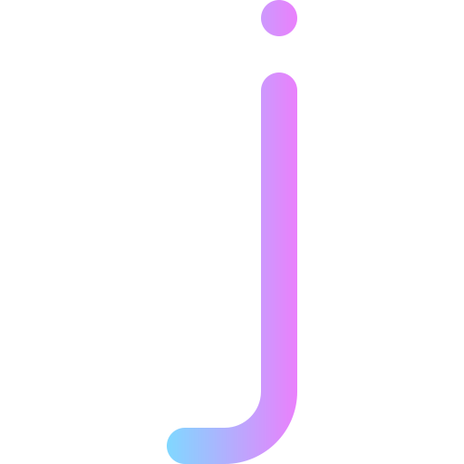 Letter j Super Basic Rounded Gradient icon