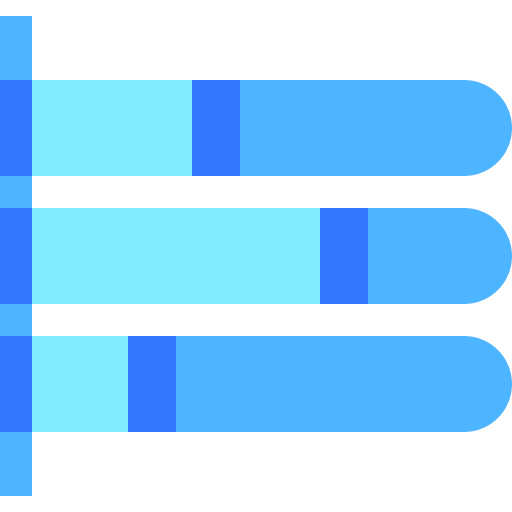 diagramme à bandes Basic Sheer Flat Icône