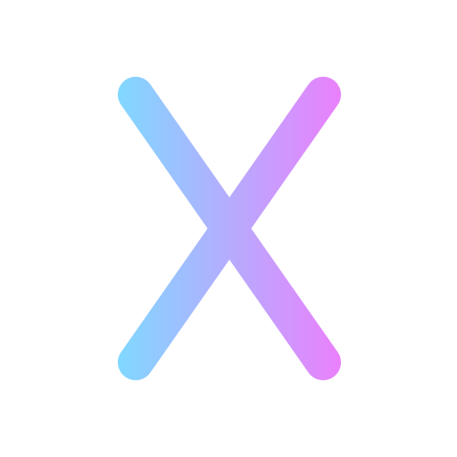 Letter x Super Basic Rounded Gradient icon