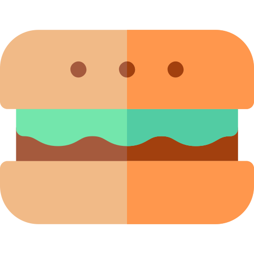 Vegan burger Basic Rounded Flat icon