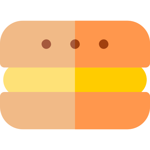 치킨 버거 Basic Rounded Flat icon