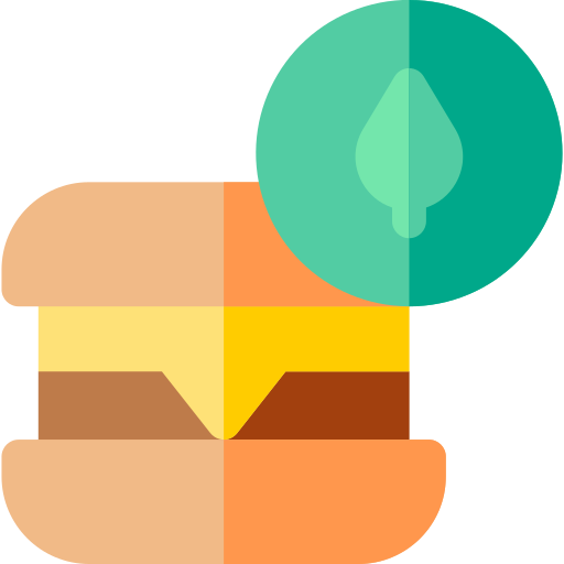 Plant based burger Basic Rounded Flat icon