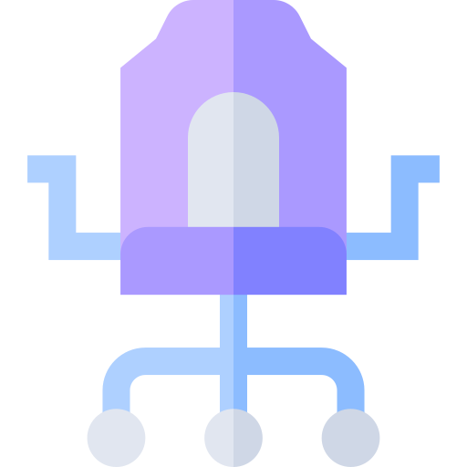 デスクチェア Basic Straight Flat icon