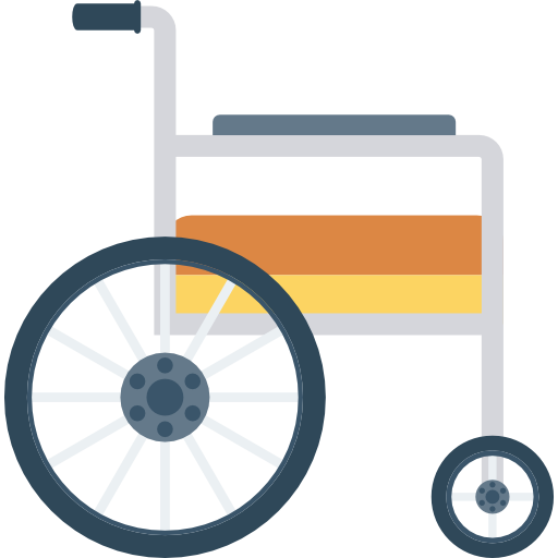 cadeira de rodas Dinosoft Flat Ícone