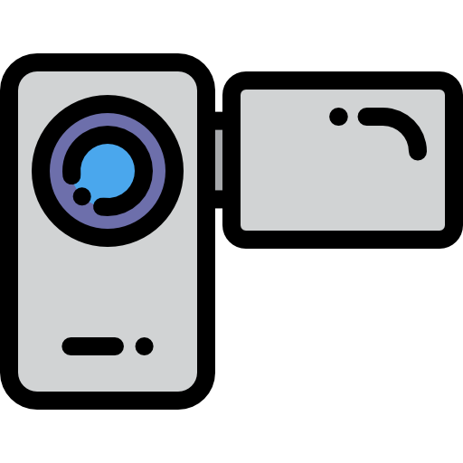 videokamera Detailed Rounded Lineal color icon