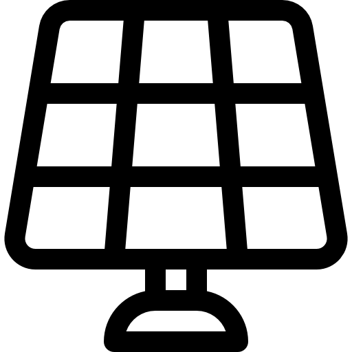 pannello solare Basic Rounded Lineal icona