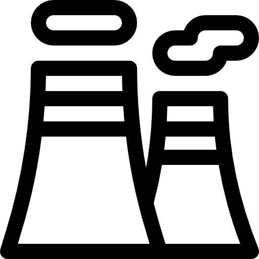 원자력 발전소 Basic Rounded Lineal icon