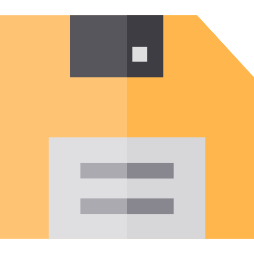 floppy disk Basic Straight Flat icona