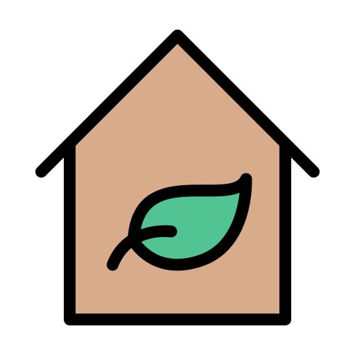 hogar ecológico Vector Stall Lineal Color icono