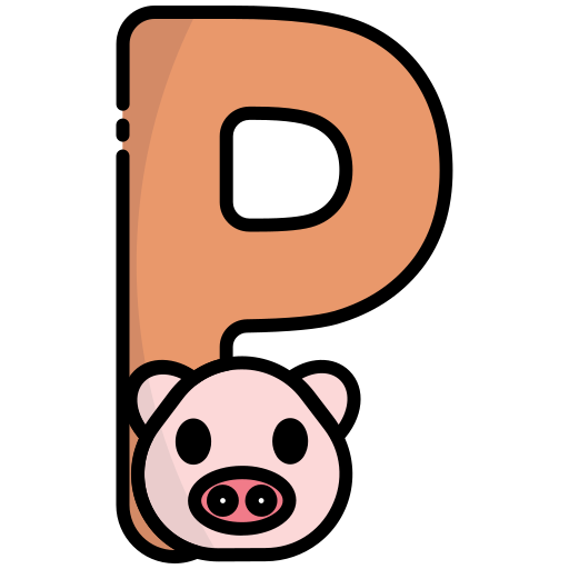 Letter p Generic Outline Color icon