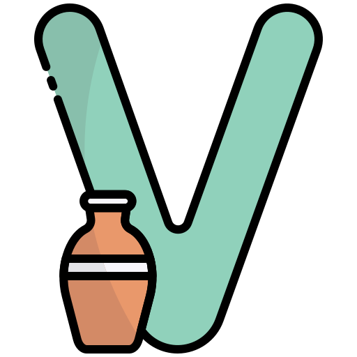 Letter v Generic Outline Color icon