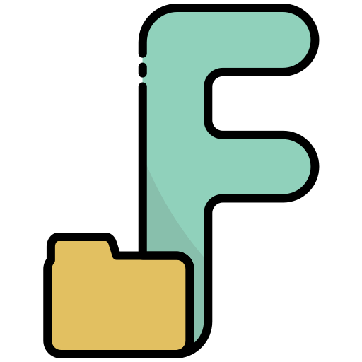 litera f Generic Outline Color ikona