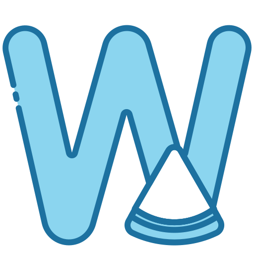 letter w Generic Blue icoon