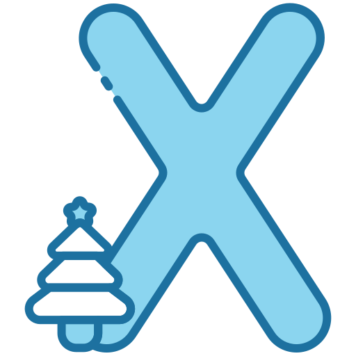 Letter x Generic Blue icon