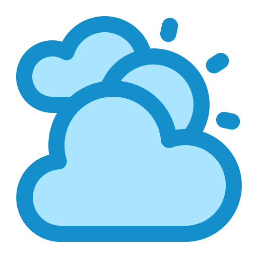 Cloudy day Generic Blue icon