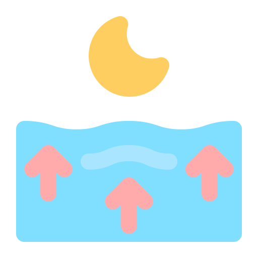 la marea alta Generic Flat icono