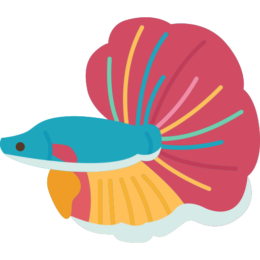 Betta fish Amethys Design Flat icon
