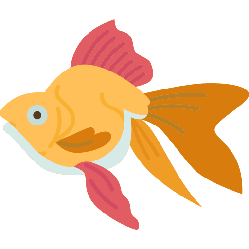 pez de colores Amethys Design Flat icono