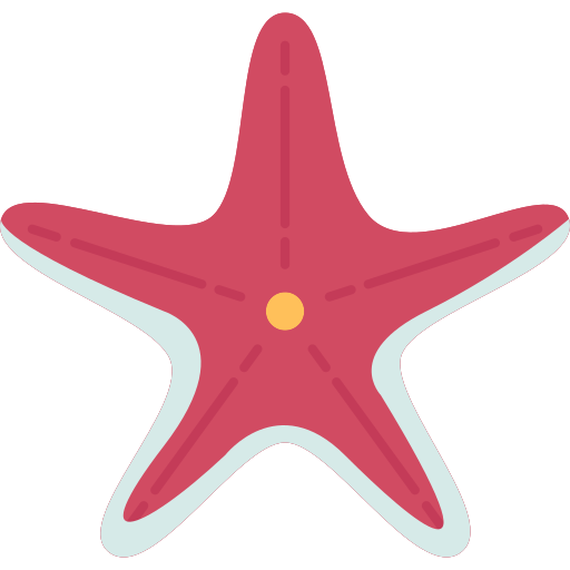 estrella de mar Amethys Design Flat icono
