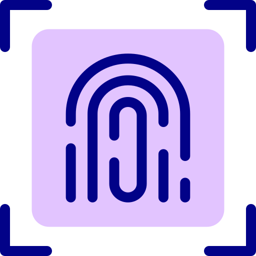 Fingerprint Detailed Mixed Lineal color icon