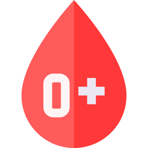 gruppo sanguigno Basic Straight Flat icona