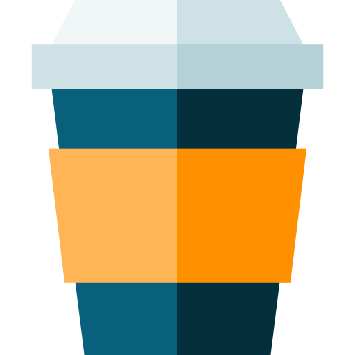 Чашка кофе Basic Straight Flat иконка