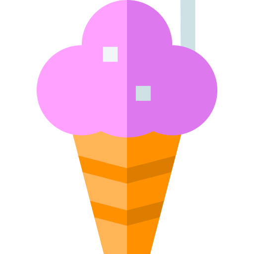 cono gelato Basic Straight Flat icona